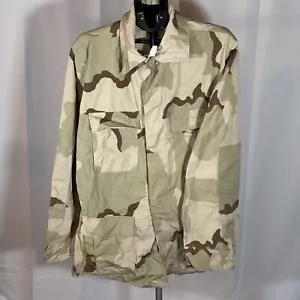 US United States Military Desert Storm Camo Shirt Jacket L Large Long Unissued - Picture 1 of 17