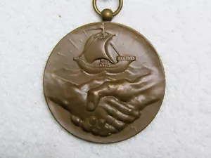 Post WWII Gratitude Medal Cleveland OH Holland Netherlands DS. O. Droppers Ship - Picture 1 of 5