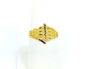 22K Solid Yellow Gold Ring Genuine Hallmarked 916 Handcrafted Size US 8.25 - Picture 1 of 12