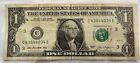 2017A $1 Dollar Bill ?? ?? Bookend, Trinary Fancy Serial Number