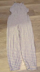 zara girls romper Jump Suit size 13-14 Purple Plaid - Picture 1 of 4