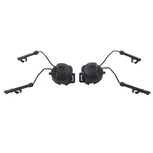 (Black)1 Pair Helmet Arc Rail Adapter Set For Peltor Comtac HA ZO - Picture 1 of 23