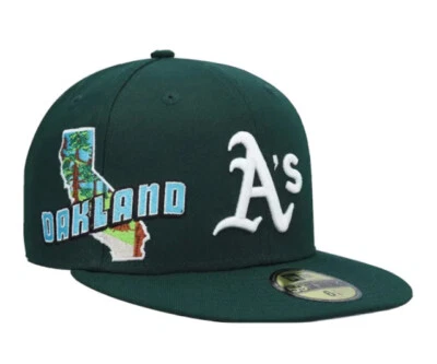New Era Oakland Athletics State View Green 59FIFTY Fitted Hat Cap - Image 1 of 4