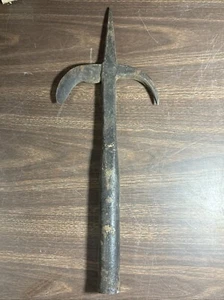Hand Forged Pike Pole Head Hook Spear Head African? Vintage Antique - Picture 1 of 17