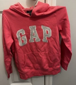 Gap Kids Girls Logo Hoodie Sweatshirt Pink M (8-9) ~ Preowned - Picture 1 of 3