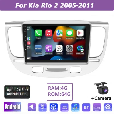 Für Kia Rio 2 2005-2011 GPS Navigation Autoradio Carplay Navi Stereo WIFI BT RDS - Bild 1 von 4