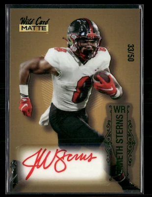 Jerreth Sterns 2022 Wild Card Matte Red Ink Auto 33/50 - Image 1 of 2
