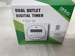 Temporizador de doble salida progresiva Century Outlet Digital Time FD60-U6 NUEVO EN CAJA 7 días - Imagen 1 de 11