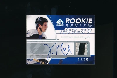 2008-09 SP Authentic Rookie Review #RR-VL Vincent Lecavalier Auto Patch 007/100 - Image 1 of 2