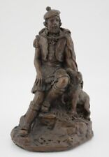 A Cold Cast Bronze Coated John Letts Scotsman and his Dog Sculpture/Figurine