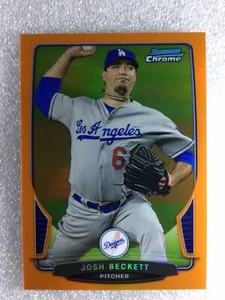 2013 Bowman Chrome Josh Beckett #47 Orange Refractor /25  - Picture 1 of 1