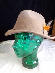 (I) Vintage Pendleton Men's Brown Virgin Wool  Fedora Hat size 7 - Picture 1 of 5