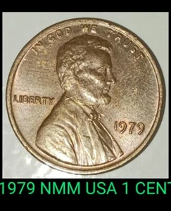 1979 NO MINT MARK, UNITED STATES OF AMERICA, 1 CENT, (LINCOLN MEMORIAL) KM 201b. - Picture 1 of 4