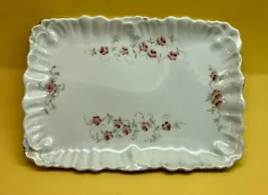 Antique Carlsbad BFHS China Violets Pattern Trinket Tray from Bohemian Austria - Picture 1 of 5