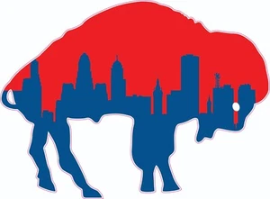 Bills Skyline Inspired Mini Football Helmet Decals - Picture 1 of 3