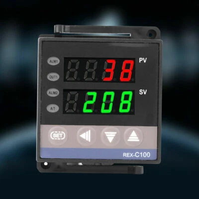 100-240V Digital PID Temperature Controller Thermostat REX-C100 Thermocouple zg - Image 1 of 4