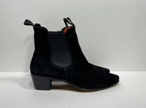 Rider Burns Chelsea Boots Women's Black Suede Biker Size 42 EU / 11 US - Picture 1 of 10