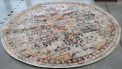 Alfombra BEIGE/NARANJA 8' X 8' Defecto Redondo en, Precio Reducido 1172757686 MAD473E-8R Foto 1 de 4