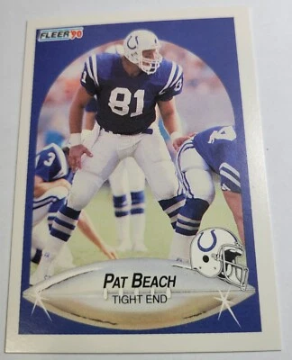 1990 Pat Beach Fleer #227 Indianapolis Colts Tight End NFL Football Card Vintage - Image 1 of 3