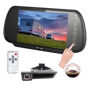 7" LCD TFT Car Monitor Handle AHD Fisheye Lens Backup Camera For BMW 3/5 Series - Picture 1 of 16