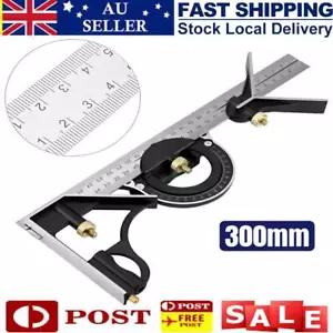Multi-Function 12" Combination Tri Square Set Angle Finder & Protractor Level AU - Picture 1 of 12
