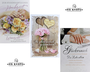 Hochzeitskarte Karte standesamtliche Hochzeit Glückwunschkarte Karten Ehe Spruch