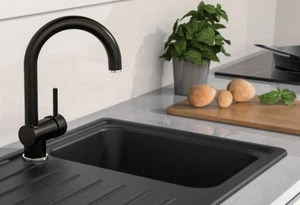Eisl FUTURA Spültischarmatur Schwarz 360° drehbar Wasserhahn Küche Neu in OVP - Bild 1 von 4