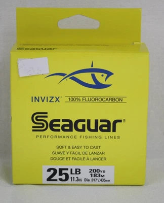 Seaguar Invizx Fluorocarbon Clear Fishing Line 200 Yards 25Lb Test 183M - Image 1 of 2
