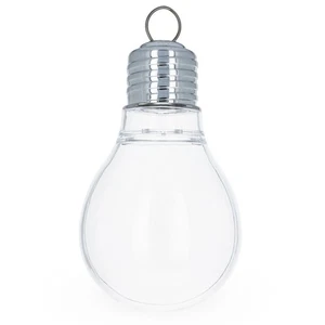 Clear Plastic Light Bulb Ornaments 5.25 Inches (133 mm) - Picture 1 of 4