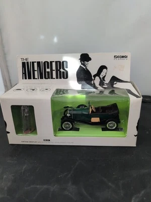 Corgi Toys 1:36 "THE AVENGERS" BENTLEY + JOHN STEED TV Movie Model Car`98! - Image 1 of 4