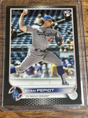 2022 Topps Update Series Ryan Pepiot #US109 Black /71 Rookie Short Print RC Rays - Image 1 of 2