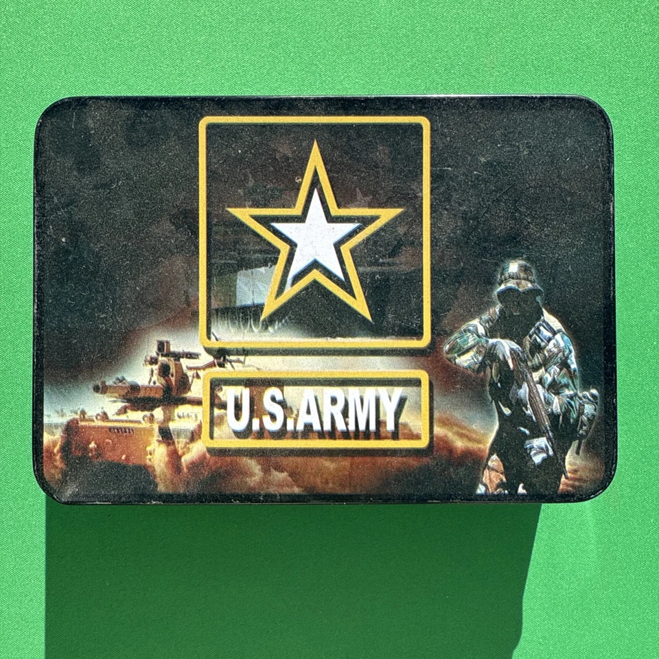 Cuchillo de colección militar del ejército de Estados Unidos con caja de hojalata Foto 1 de 4