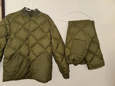 Aime Leon Dore  x Woolrich Quilted Jacket Mens M & Pants Mens XS Green FW21 - Image 1 of 4