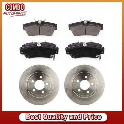 Front Brake Rotors Ceramic Brake Pads for 2001 2002 2003 Chrysler PT Cruiser - Image 1 of 4