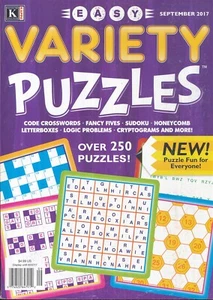 KAPPA EASY VARIETY PUZZLES 2017 SEPTEMBER - Picture 1 of 1