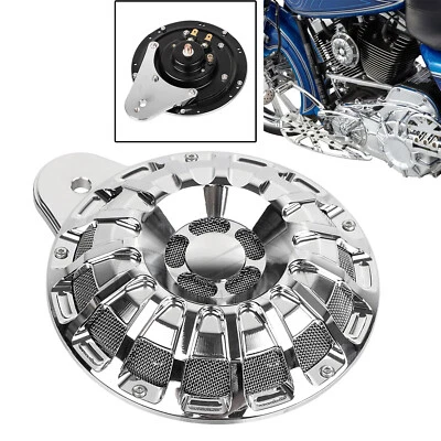Chrome CNC Horn Speaker Cover For Harley Sportster 883 Fat Boy Heritage Softail - Изображение 1 из 4