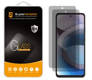 2x Supershieldz (Privacy) Tempered Glass Screen Protector for Motorola Moto G 5G - Picture 1 of 5
