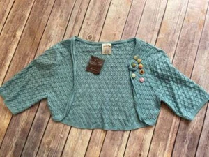 Matilda Jane sz L 10/12 Hotline Shirley blue shrug sweater short sleeve NWT B12 - Picture 1 of 4