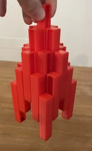 3d Printed Red Articulated Fidget Cube - Picture 1 of 3