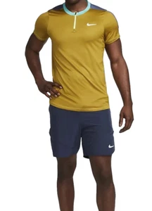 Nike Court Dri-Fit Advantage Tennis Shirt Green Slim Fit. Size: Mens Medium - Picture 1 of 4