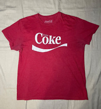 Men’s Enjoy Coke T-Shirt L Red Adult Size Short Sleeve Shirt Coca-Cola