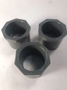 LASCO 2" x 1-1/2" PVC Schedule 80 Reducer Bushing (SPG x S) - Lot of 3 - Picture 1 of 2