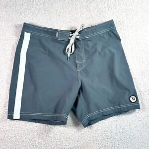 Vuori Mens Board Shorts Puerto Size 32 Grey White Comfy Beach Summer Frat Preppy