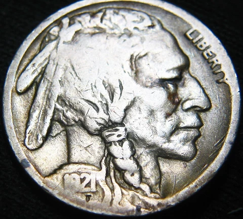 SHARP KEY Date 1921-S BUFFALO NICKEL 5¢ FREE SHIPPING! JT17IN Cover