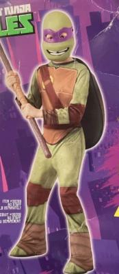 Teenage Mutant Ninja Turtles Donatello Deluxe Child Costume Rubies Lg 12-14 NEW - Image 1 of 4