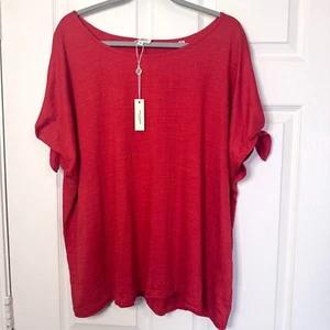 Max Studio London | Terra Cotta Red | Sleeveless Shirt | Size 3X - Picture 1 of 8