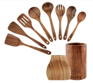 Herlig™ Küchenutensilien-Set aus Holz, 10-teilig Kochgeschirr Teakholz - Bild 1 von 13