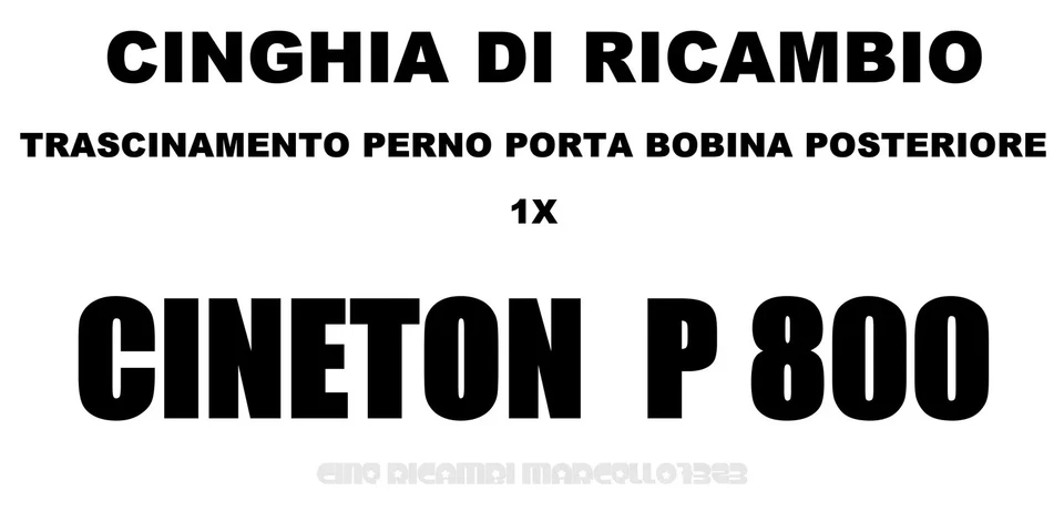 ★CINGHIA DI RICAMBIO TRASCINAMENTO 1 x PROIETTORE CINETON P 800 SUPER 8 mm★ - Immagine 1 di 1