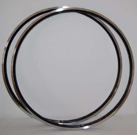 2 geöste Hohlkammerfelgen schwarz 28 Zoll MACH1 36 Loch (622x19C) Franz. Ventil - Bild 1 von 3