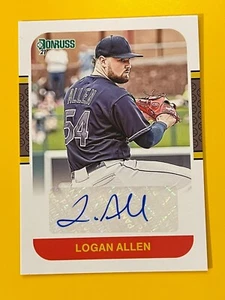 2021 Panini Donruss Logan Allen 87 Signatures #87S-LO Auto Cleveland Guardians - Picture 1 of 2